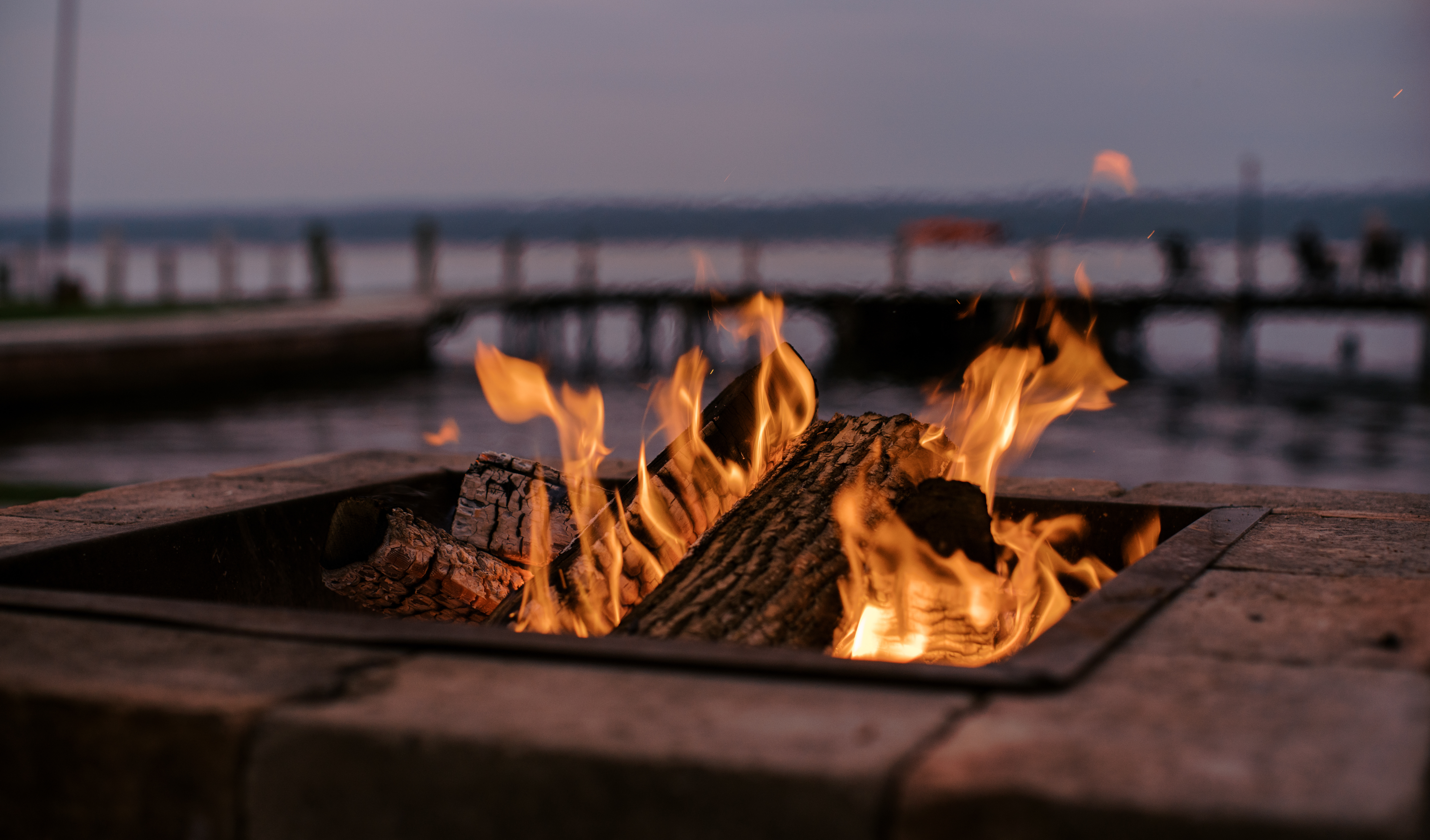 lakeside hotel fire pit